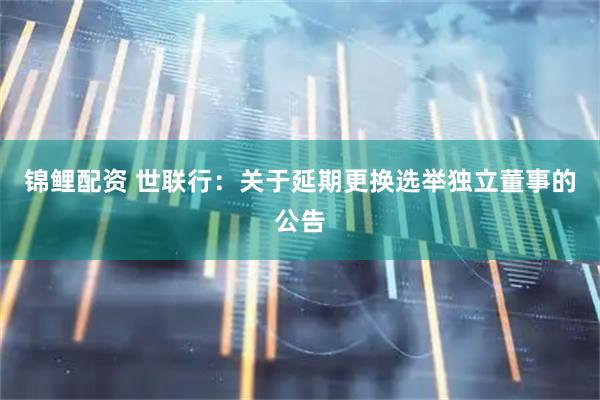 锦鲤配资 世联行：关于延期更换选举独立董事的公告